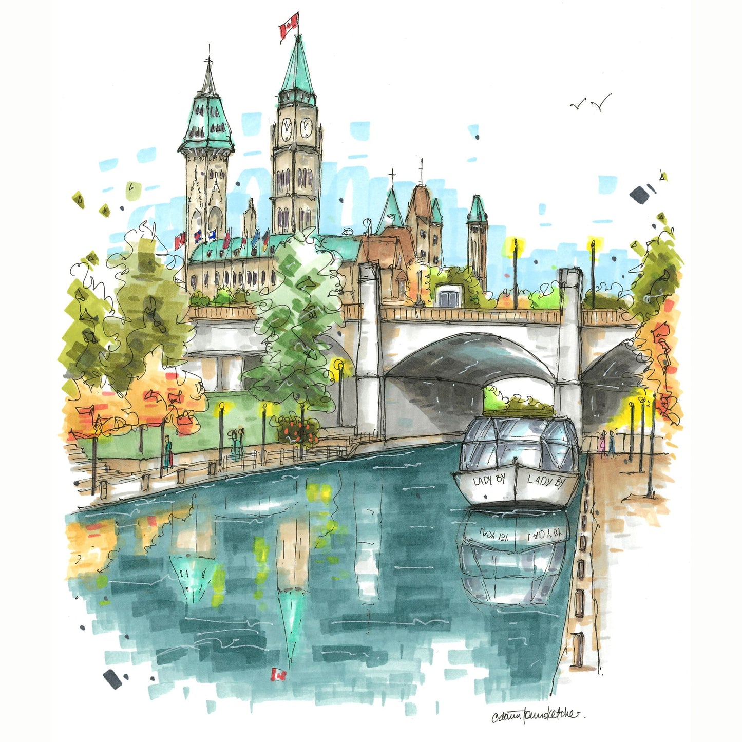 DTS0226 Rideau canal and the Parliament building, Ottawa - Downtown Coaster