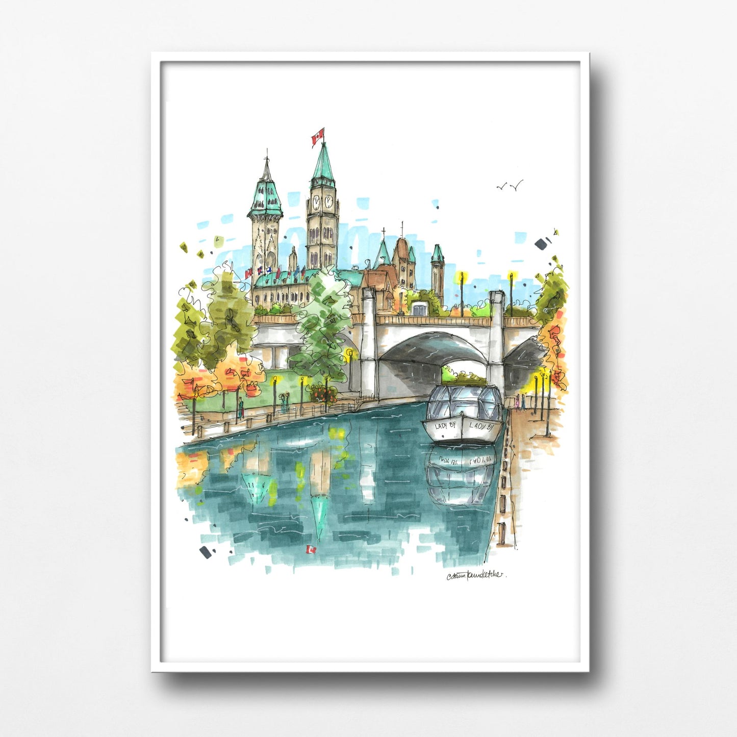 DTS0226 Rideau canal and the Parliament building, Ottawa - Downtown Sketcher