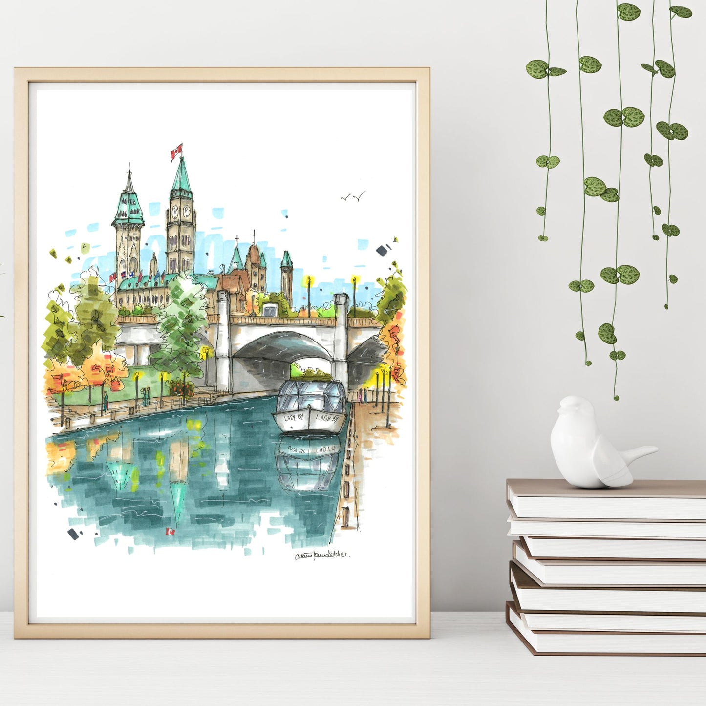 DTS0226 Rideau canal and the Parliament building, Ottawa - Downtown Sketcher