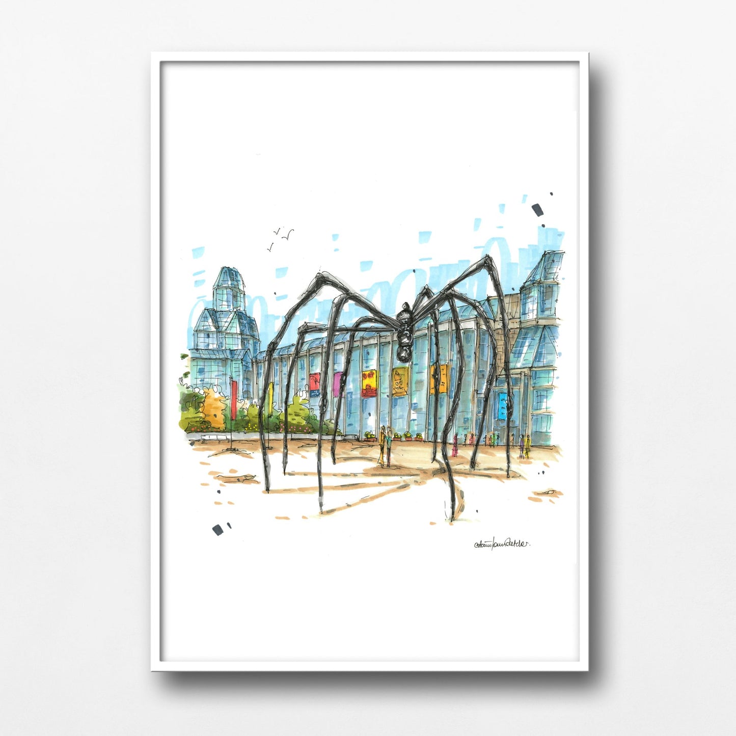 DTS0227 National Gallery of Canada, Maman spider, Ottawa - Downtown Sketcher