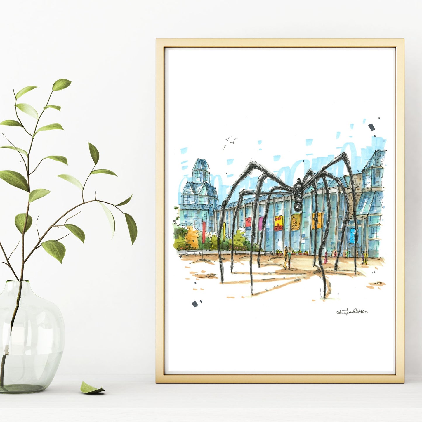 DTS0227 National Gallery of Canada, Maman spider, Ottawa - Downtown Sketcher