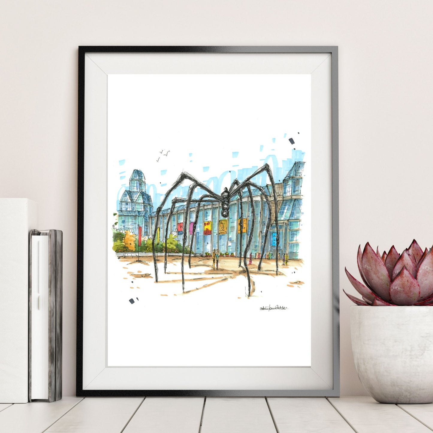 DTS0227 National Gallery of Canada, Maman spider, Ottawa - Downtown Sketcher