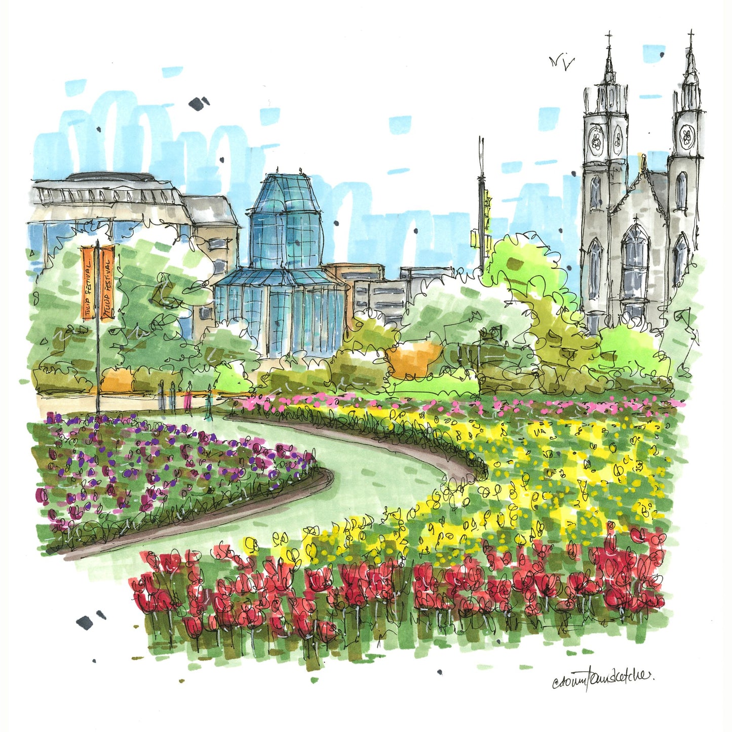 DTS0228 Tulip Festival Ottawa - Downtown Sketcher