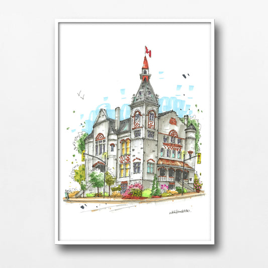 DTS0230 St. Marys Town Hall, Ontario - Downtown Sketcher