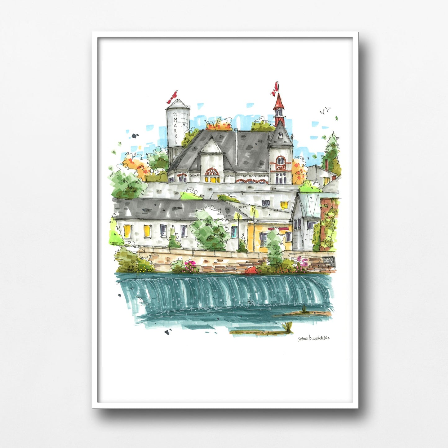 DTS0231 Little Falls St Marys, Ontario - Downtown Sketcher