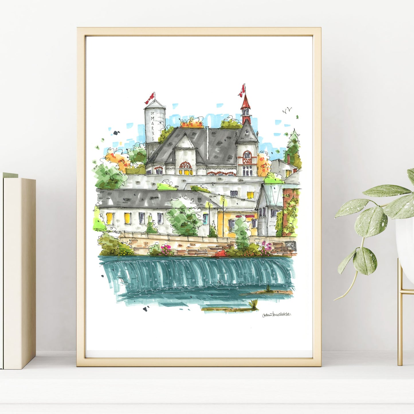 DTS0231 Little Falls St Marys, Ontario - Downtown Sketcher