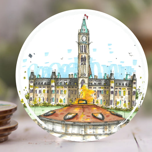 Parliament Hill with Centennial Flame, Ottawa - Downtown Coaster
