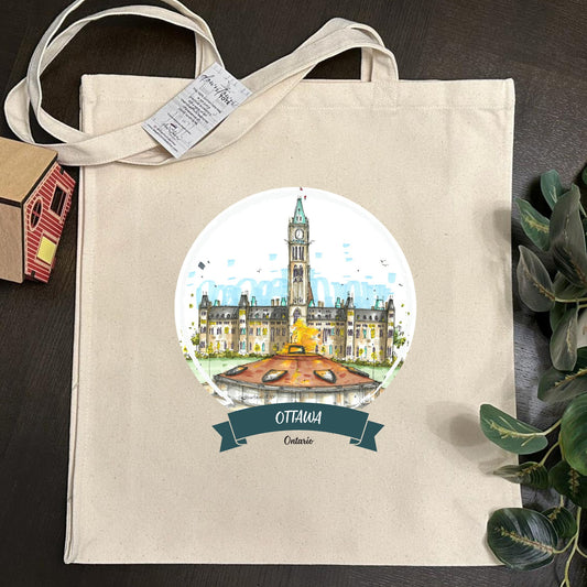 Parliament Hill with Centennial Flame, Ottawa - Downtown Tote Tall