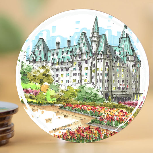 DTS0236 Tulips at Fairmont Château Laurier, Ottawa - Downtown Coaster