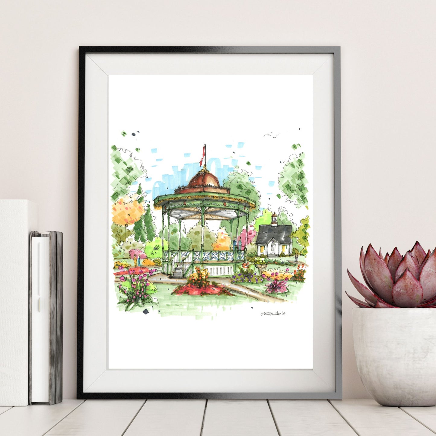 DTS0242 Gazebo in the Public Gardens, Halifax - Downtown Sketcher