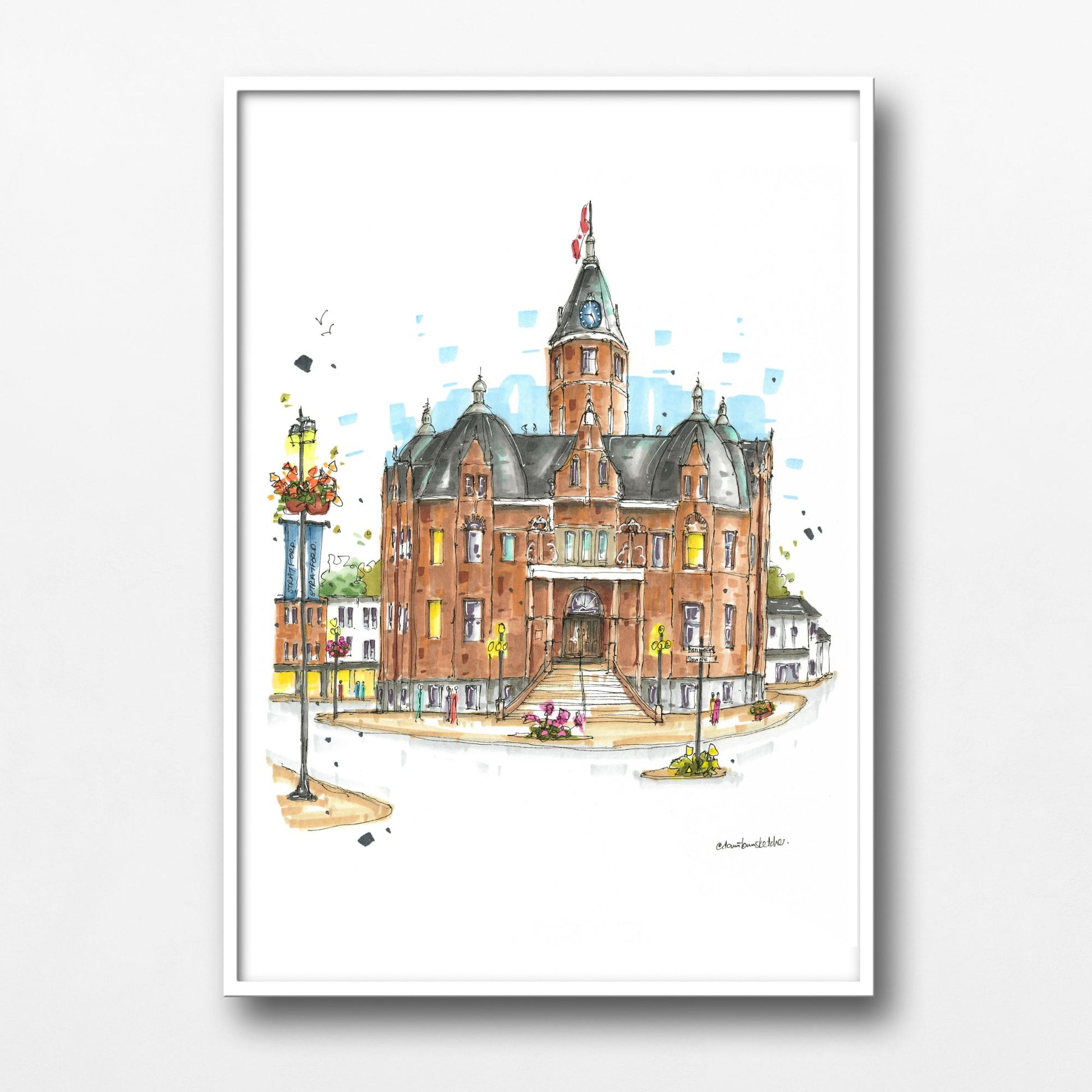 DTS0245 Town Hall, Stratford, Ontario - Downtown Sketcher