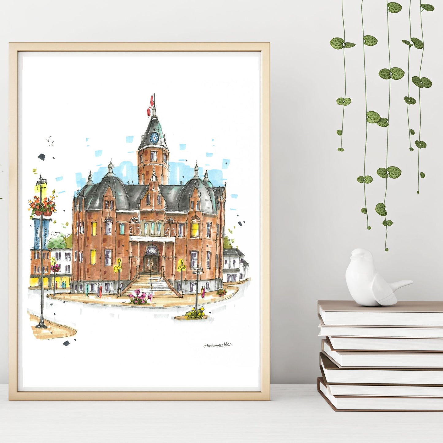 DTS0245 Town Hall, Stratford, Ontario - Downtown Sketcher