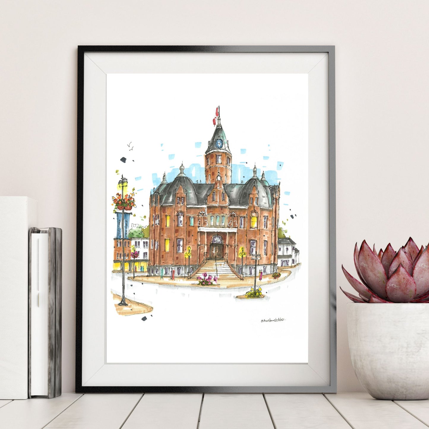 DTS0245 Town Hall, Stratford, Ontario - Downtown Sketcher