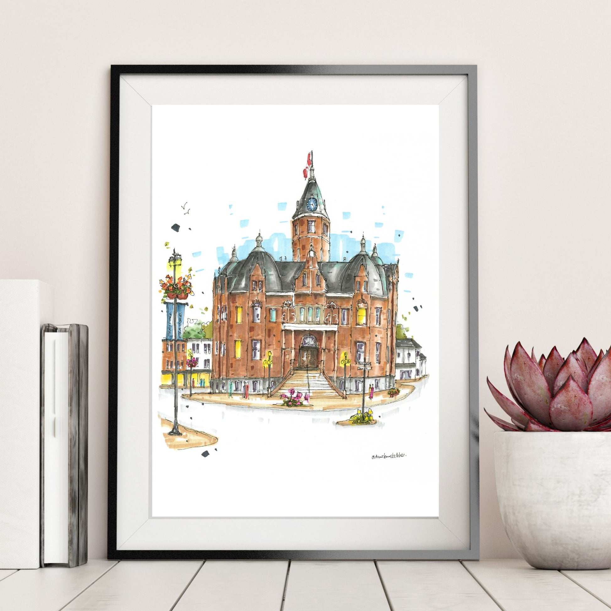 DTS0245 Town Hall, Stratford, Ontario - Downtown Sketcher