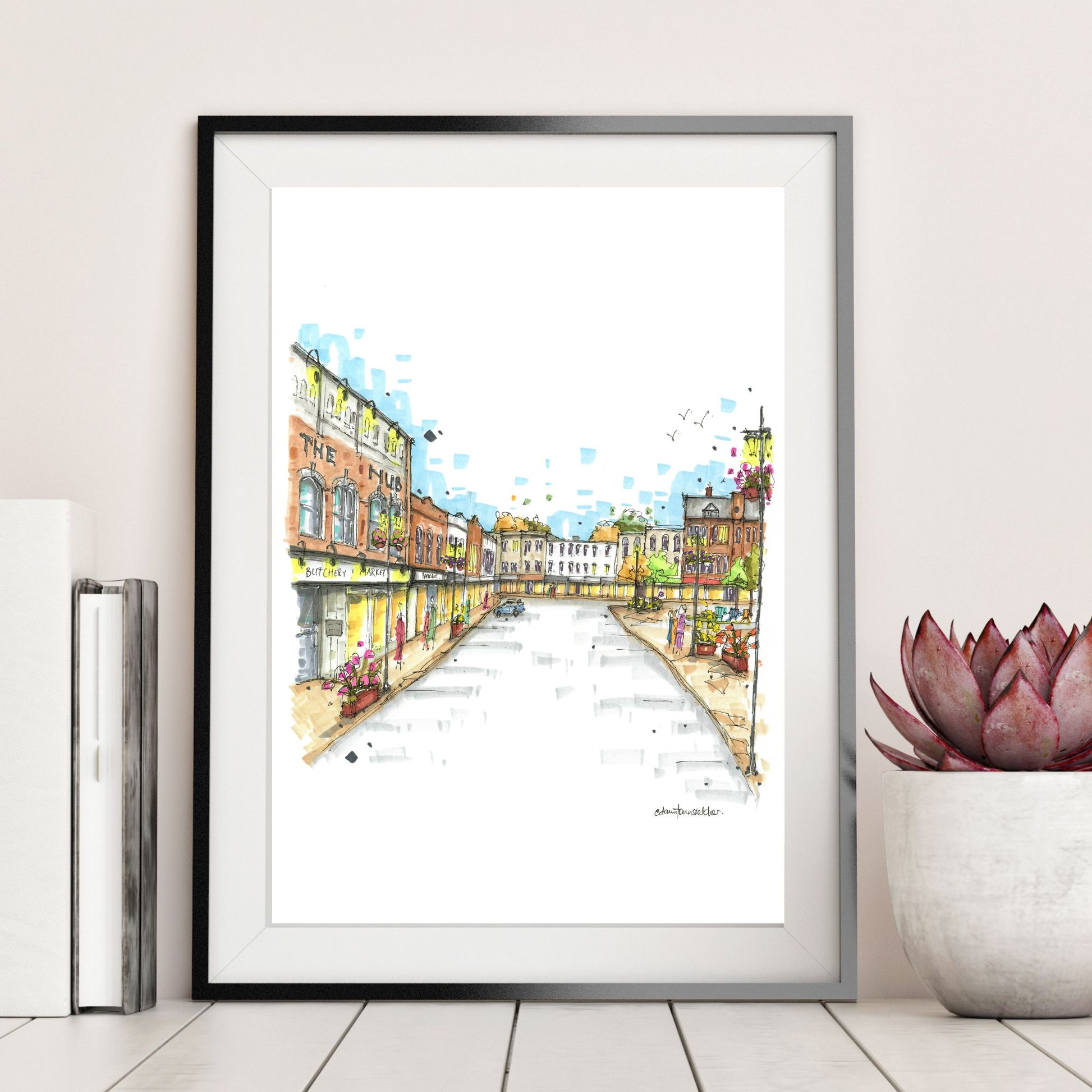DTS0247 Market Square, Stratford, Ontario - Downtown Sketcher