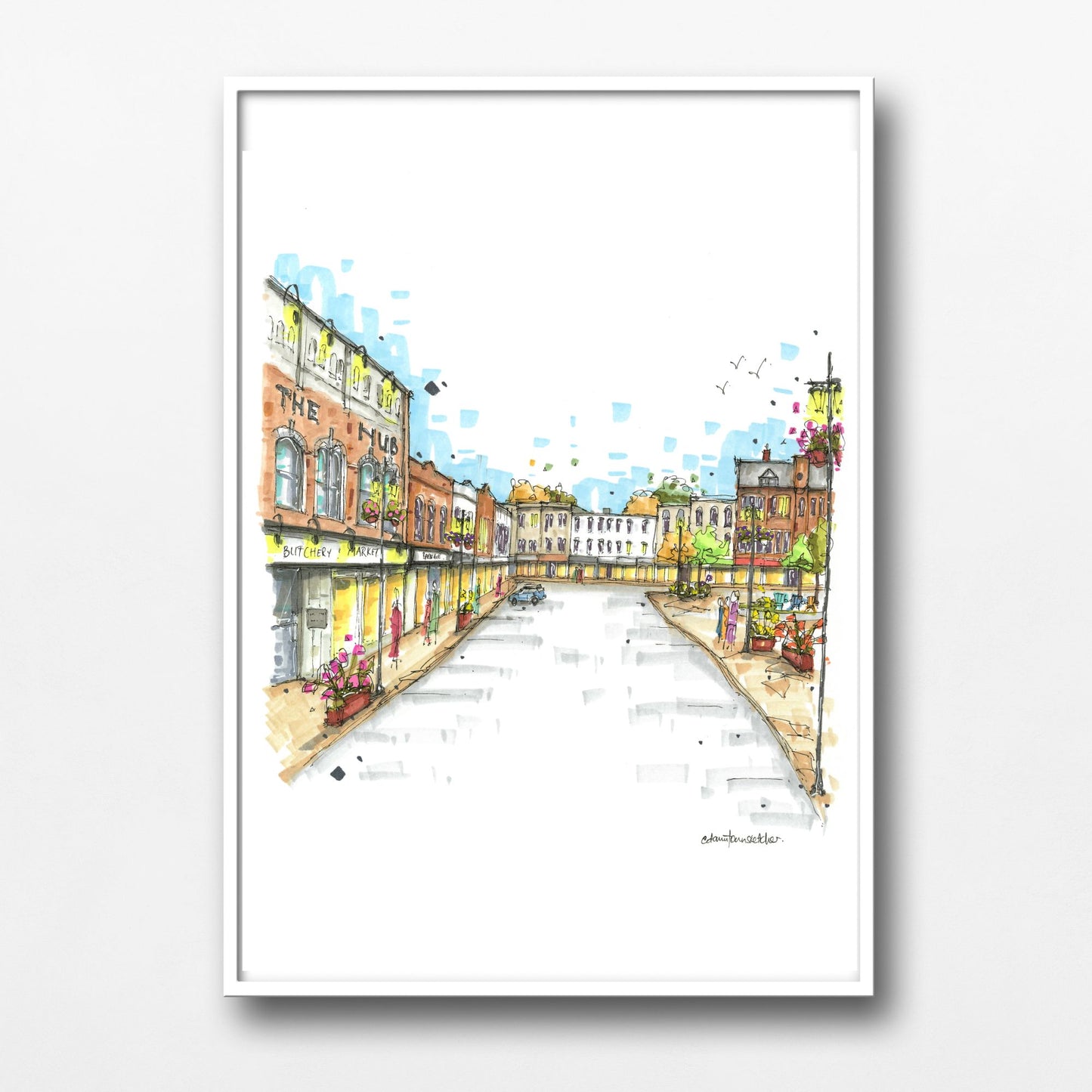 DTS0247 Market Square, Stratford, Ontario - Downtown Sketcher