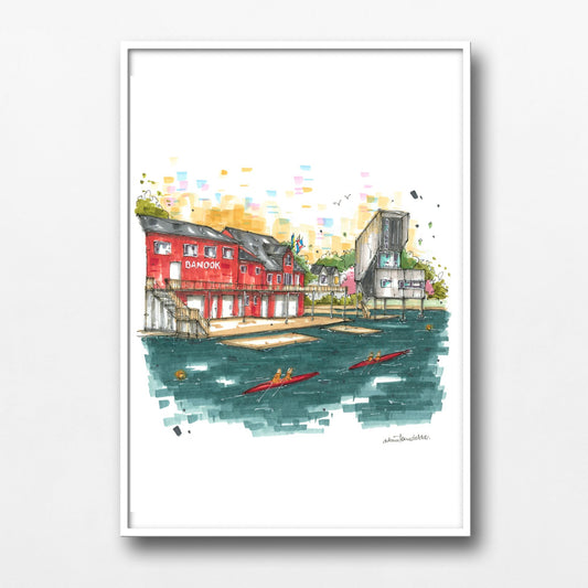 DTS0248 Judges Tower Lake Banook, Dartmouth - Downtown Sketcher