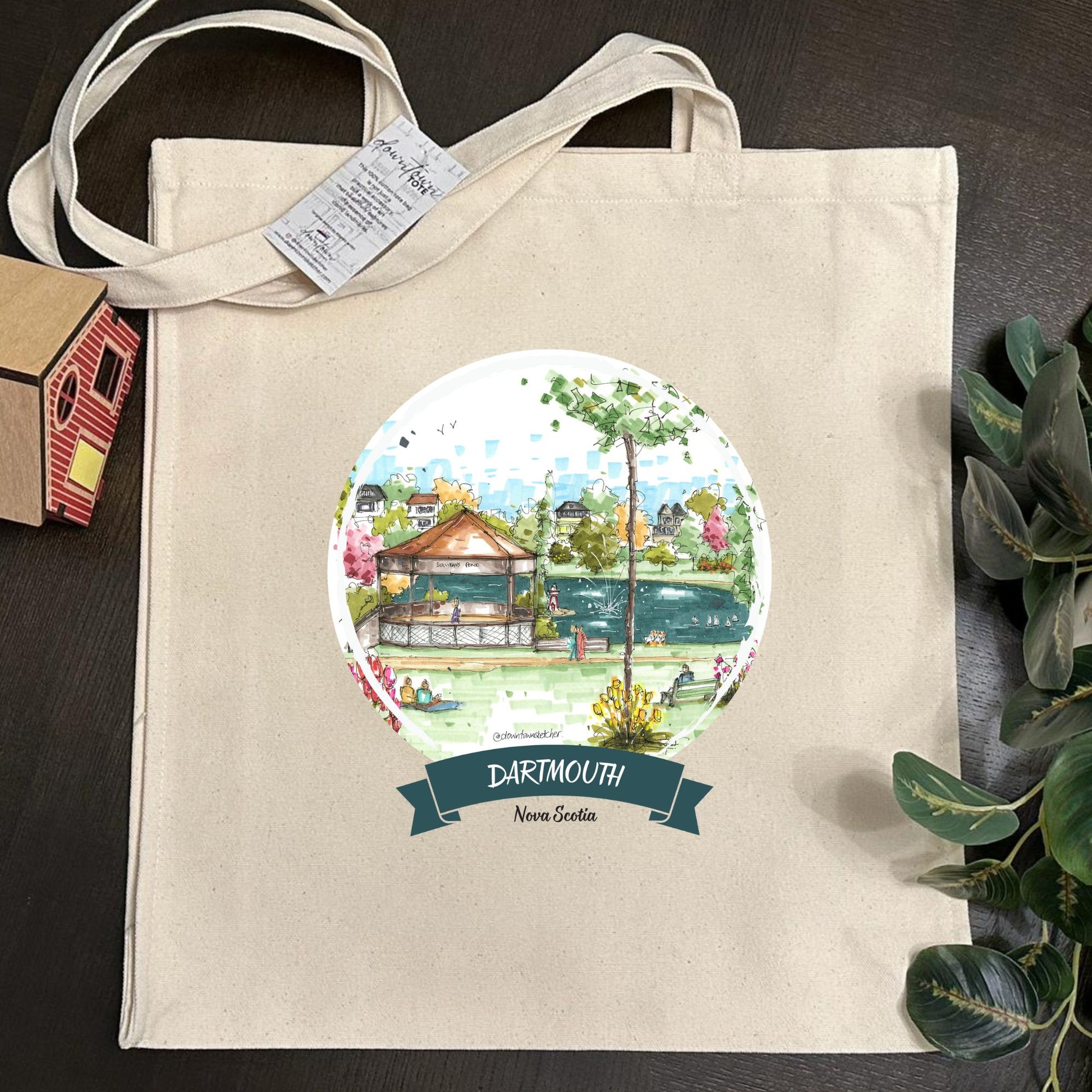 DTS0249 Sullivan's Pond, Dartmouth - Tote Bag - Downtown Sketcher