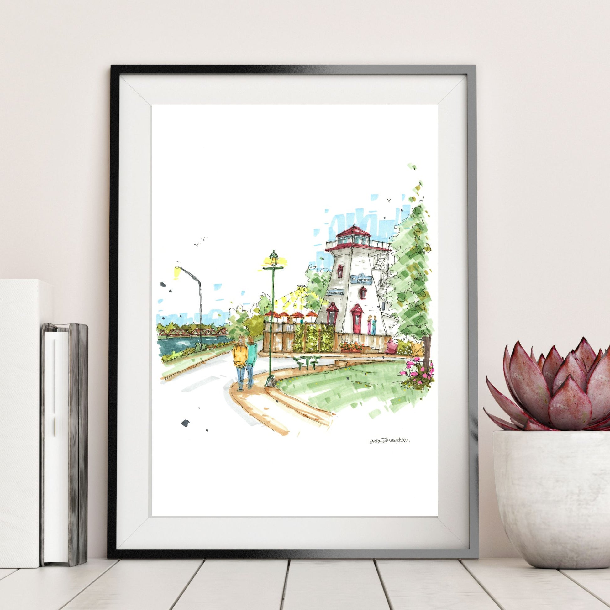 The Lighthouse by 540 & Bill Thorpe Walking Bridge, Fredericton