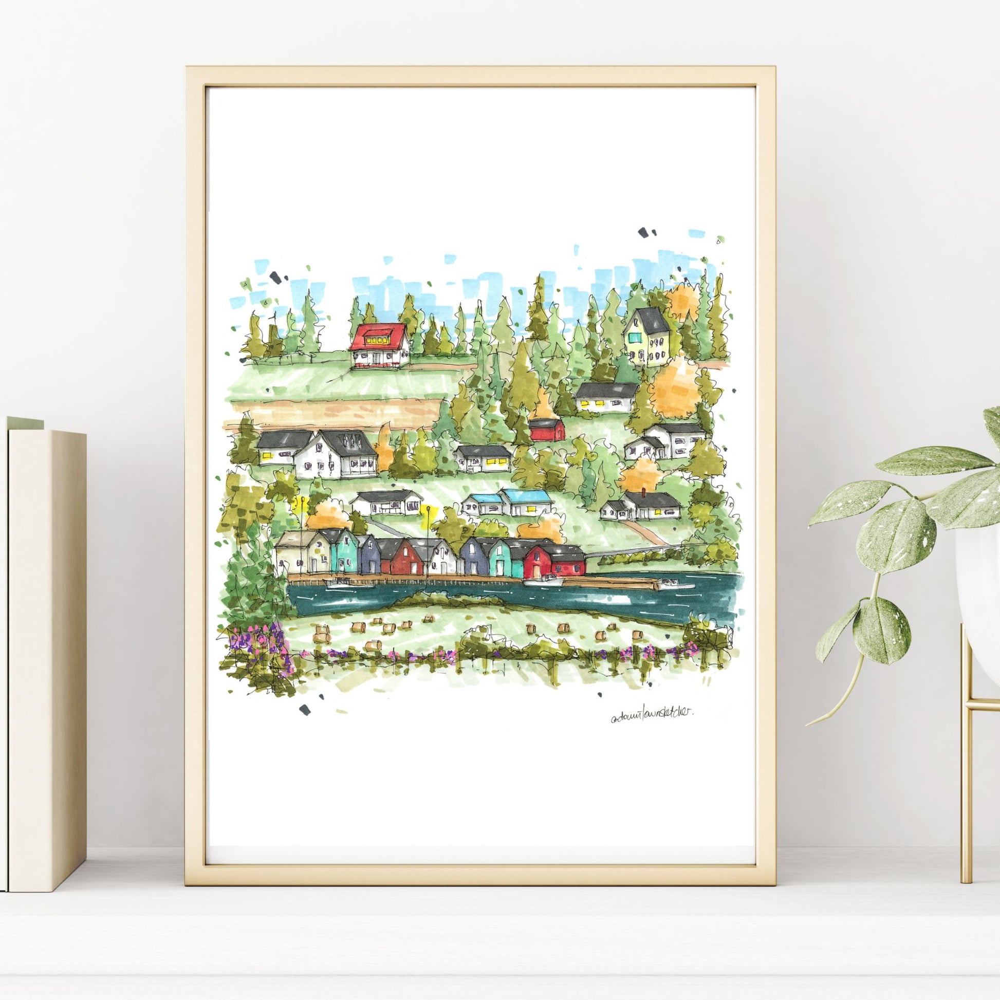 DTS0257 French River Village, Prince Edward Island - Downtown Sketcher