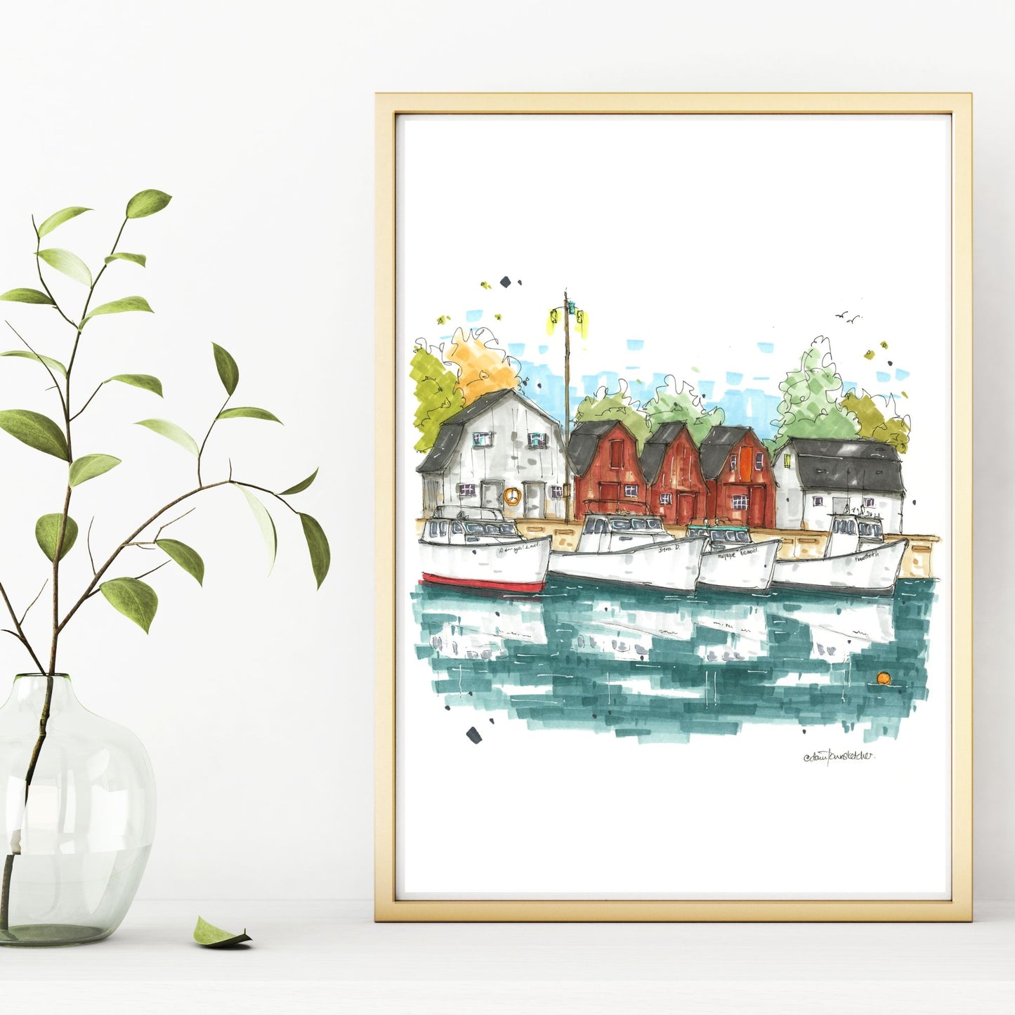 DTS0258 Malpeque Bay, Prince Edward Island - Downtown Sketcher