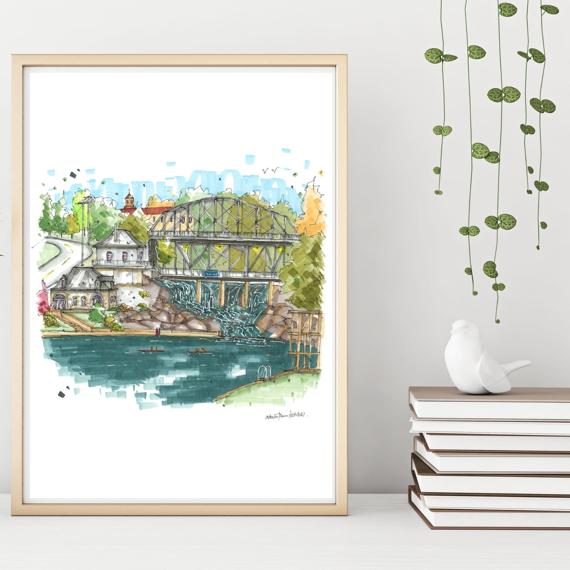 DTS0259 Bracebridge Falls, Ontario - Downtown Sketcher