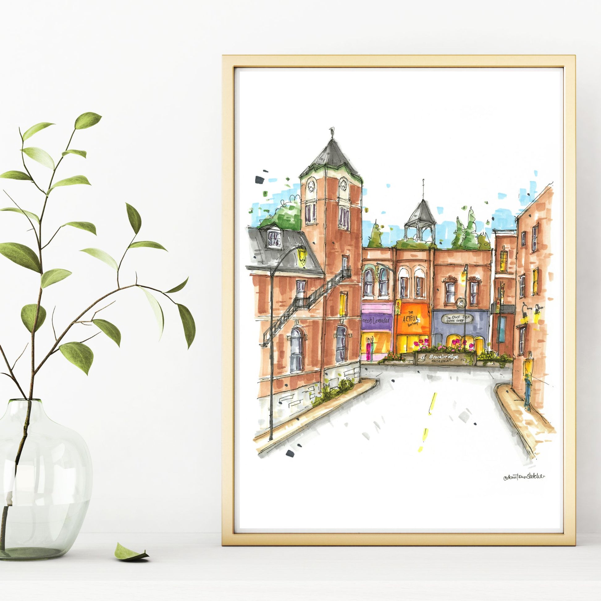 DTS0260 The Clock Tower Centre, Bracebridge, Ontario - Downtown Sketcher