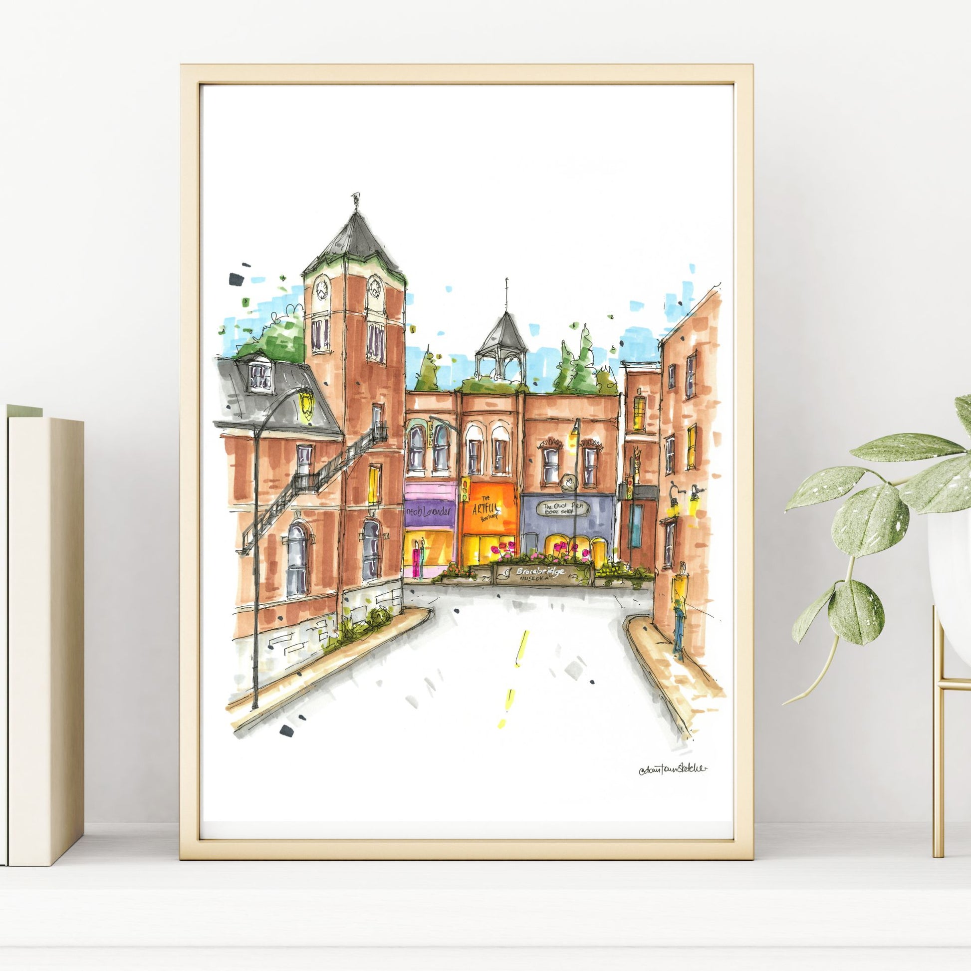 DTS0260 The Clock Tower Centre, Bracebridge, Ontario - Downtown Sketcher
