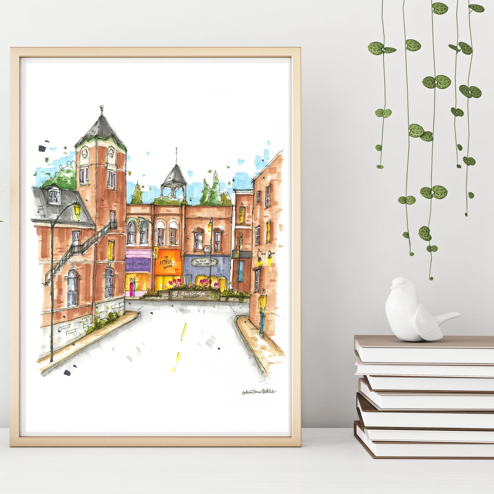 DTS0260 The Clock Tower Centre, Bracebridge, Ontario - Downtown Sketcher