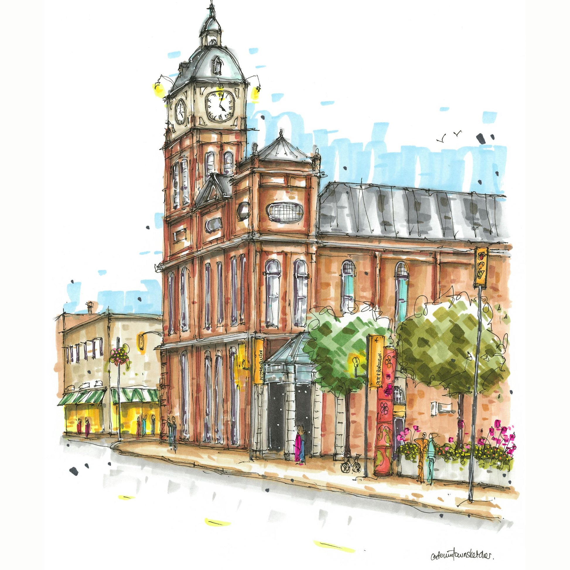 DTS0263 Market Hall Performing Arts Centre, Peterborough, Ontario - Downtown Sketcher