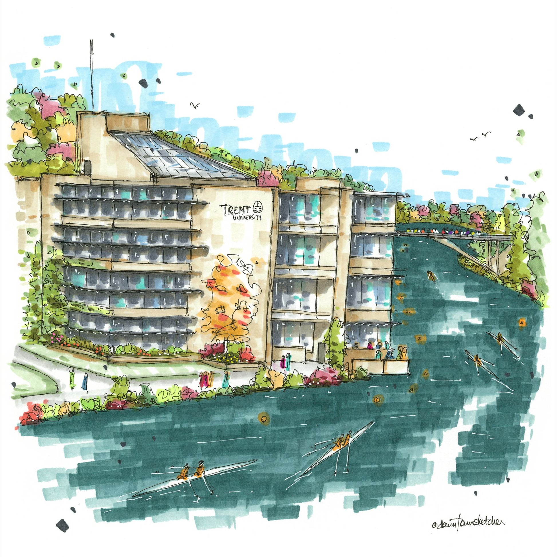 DTS0264 Trent University, Peterborough, Ontario - Downtown Sketcher