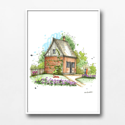 DTS0266 Acadian Garden, Historic Gardens, Annapolis Royal - Downtown Sketcher