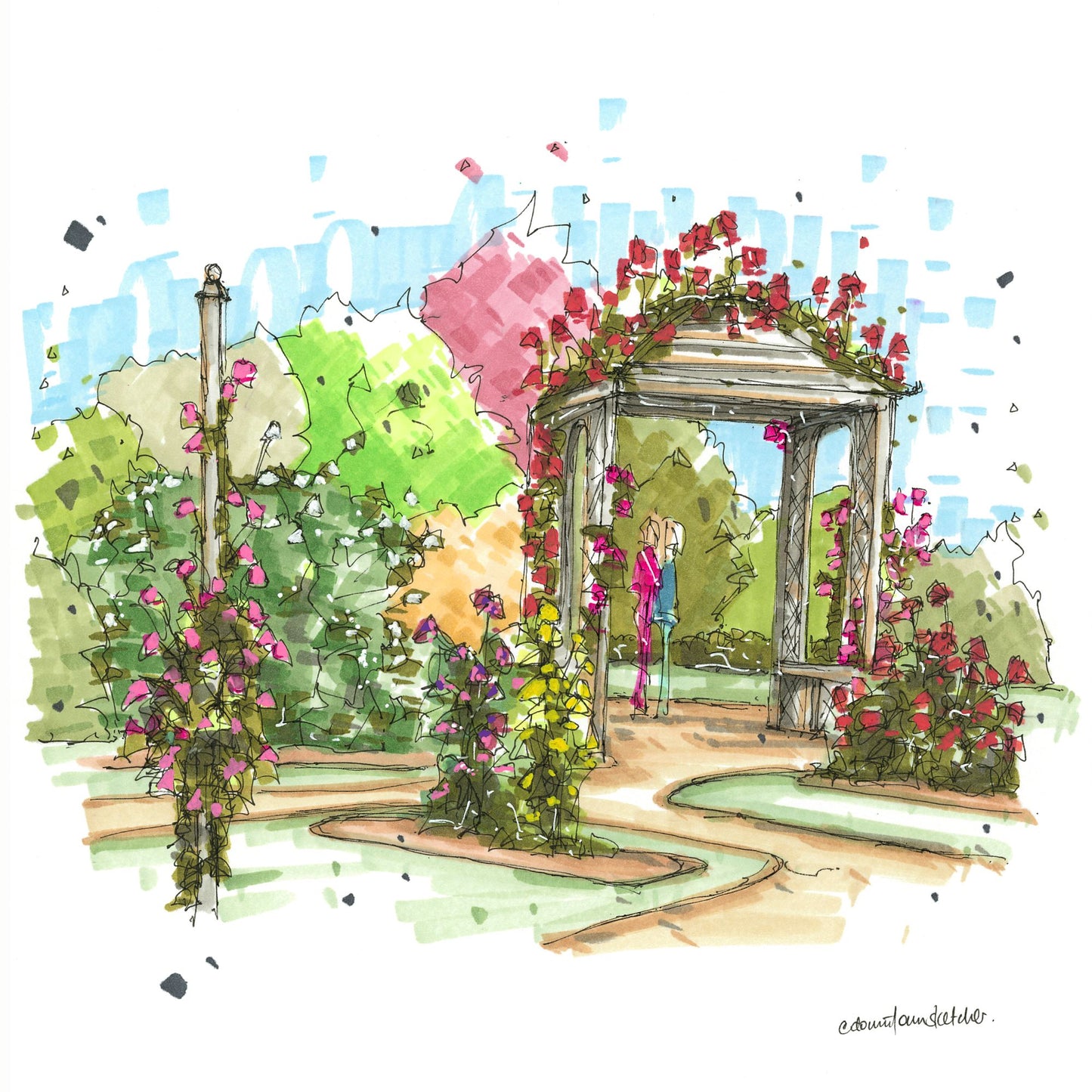 Rose Arbour, Historic Gardens, Annapolis Royal - Magnet