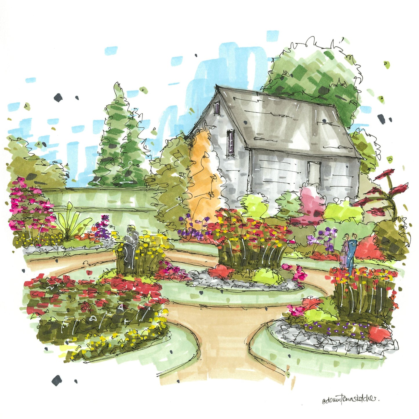 Victorian Garden, Historic Gardens, Annapolis Royal - Magnet