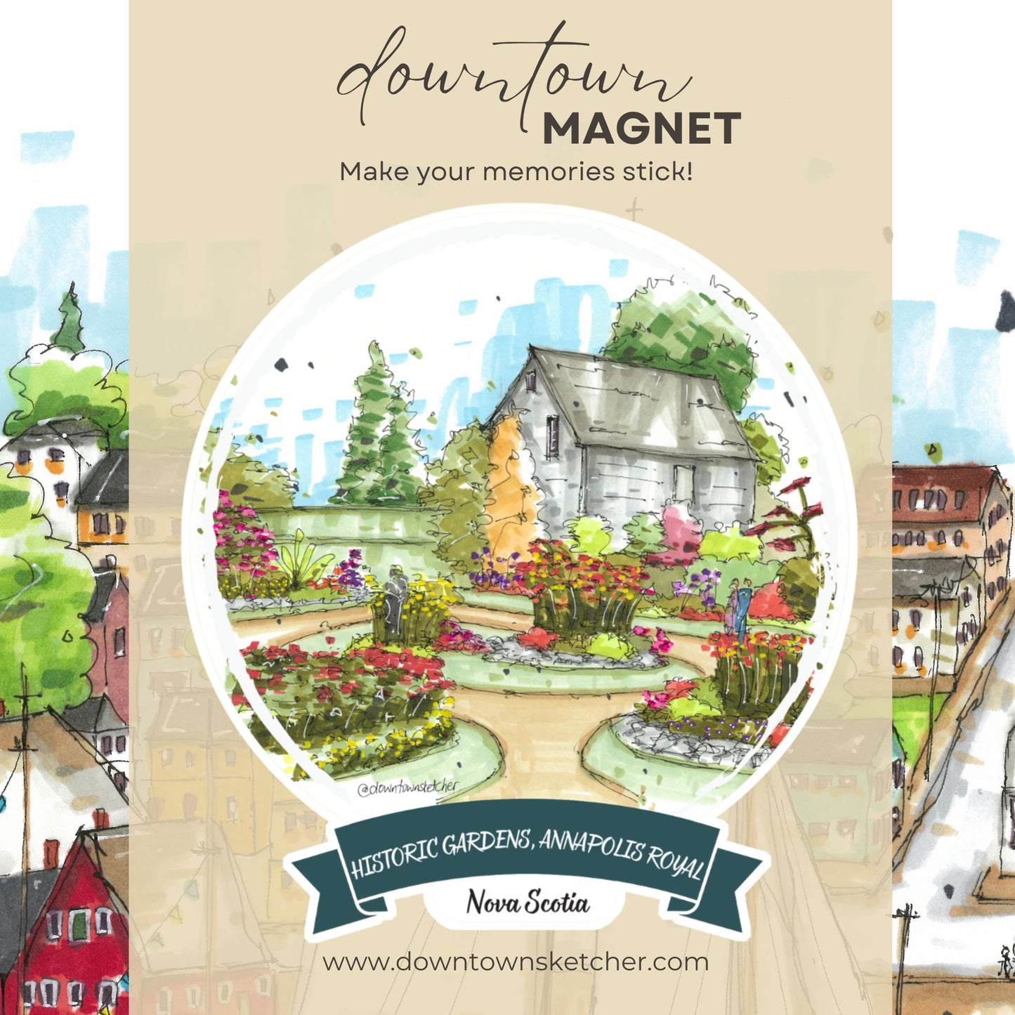 Victorian Garden, Historic Gardens, Annapolis Royal - Magnet