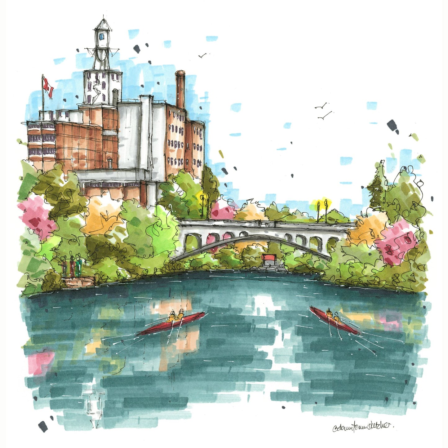 DTS0269 Quaker Oats, Peterborough Ontario - Downtown Sketcher