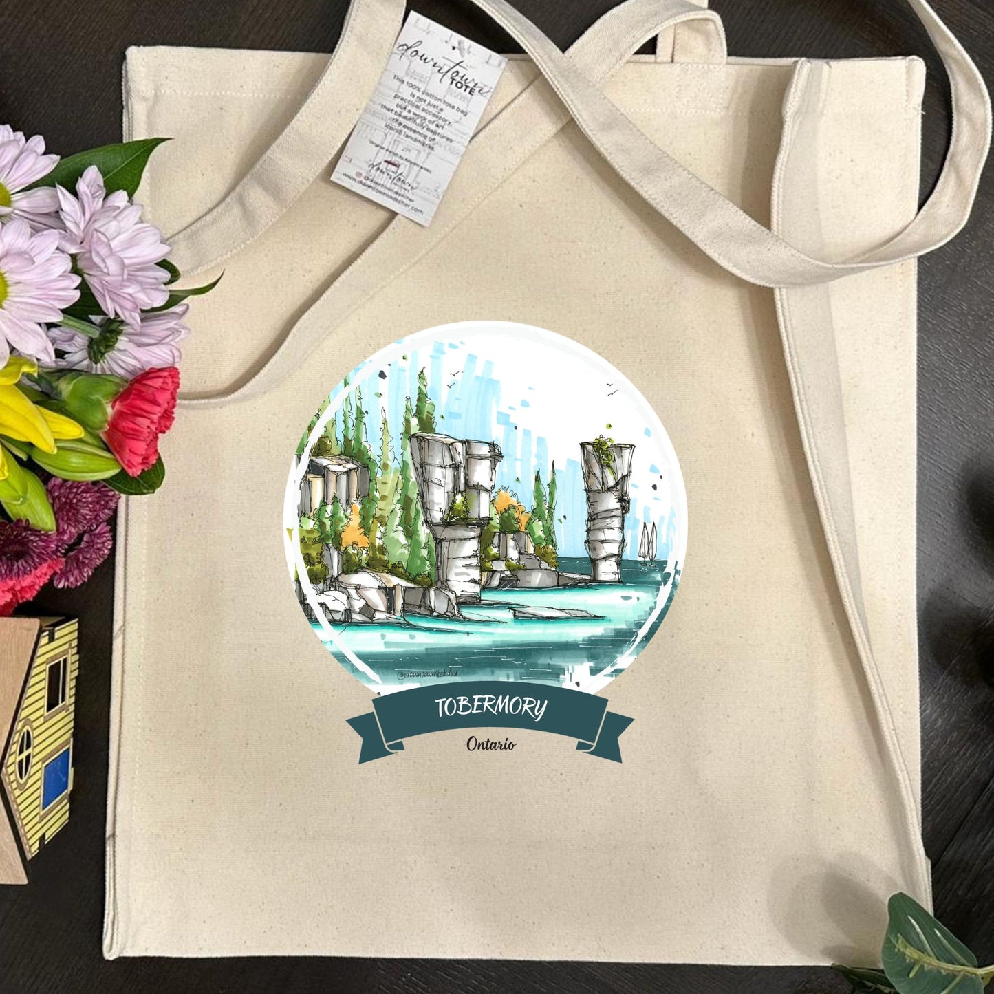Big and Small Flowerpot Tobermory, ON - Downtown Tall Tote