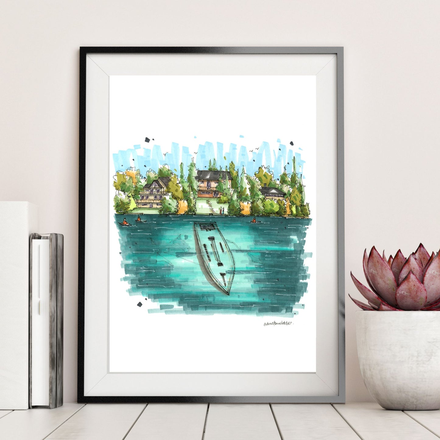 DTS0302 Sweepstakes Ship Wreckage, Tobermory, ON - Downtown Sketcher