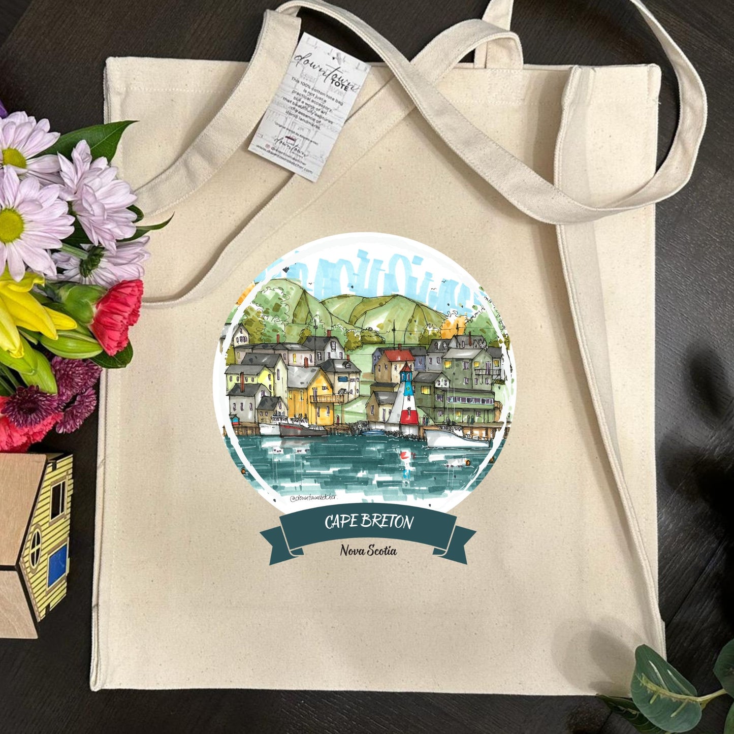 Chéticamp, Inverness County, Cape Breton - Downtown Tall Tote