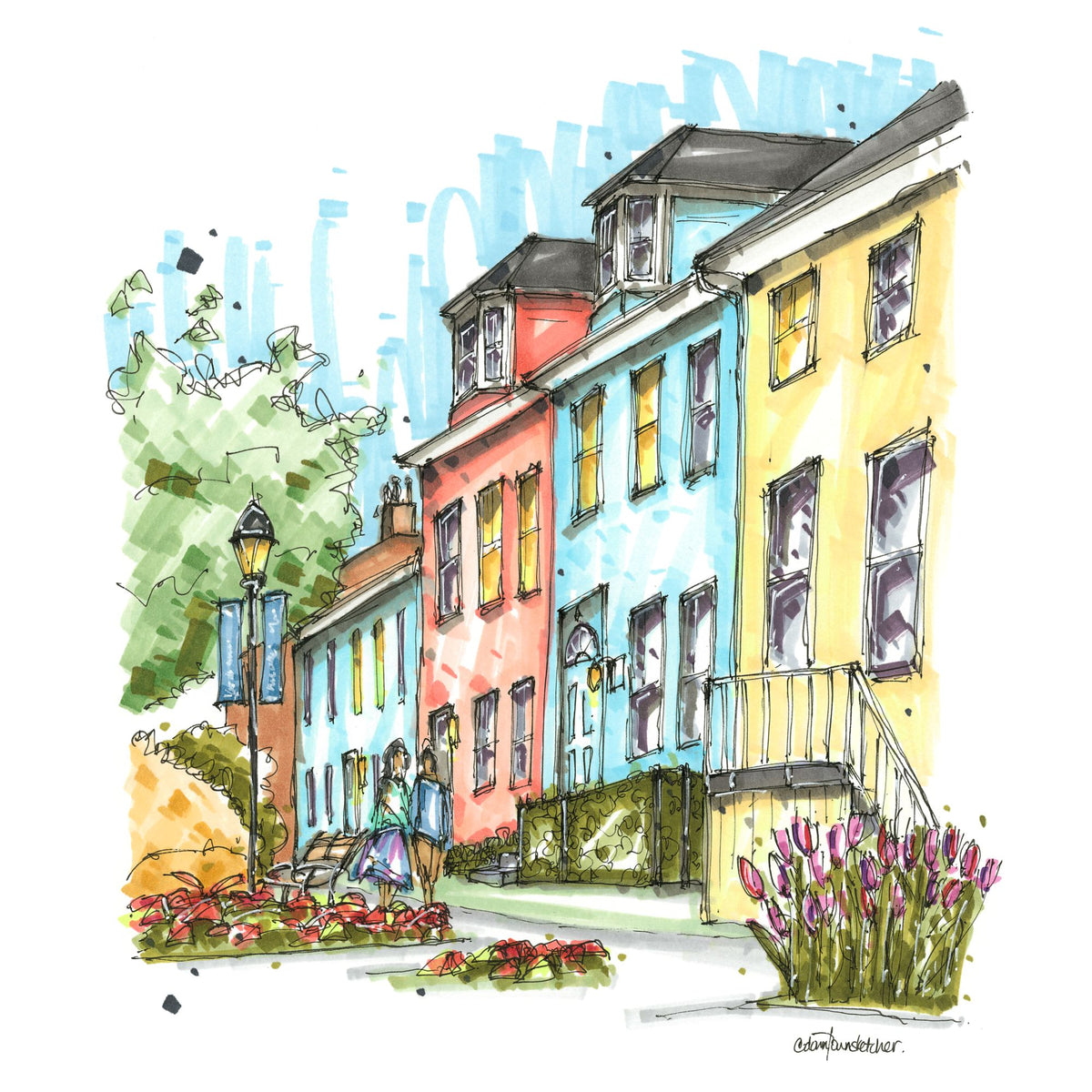Carrol House, Inns on Great George, Charlottetown, PEI, Greeting Card