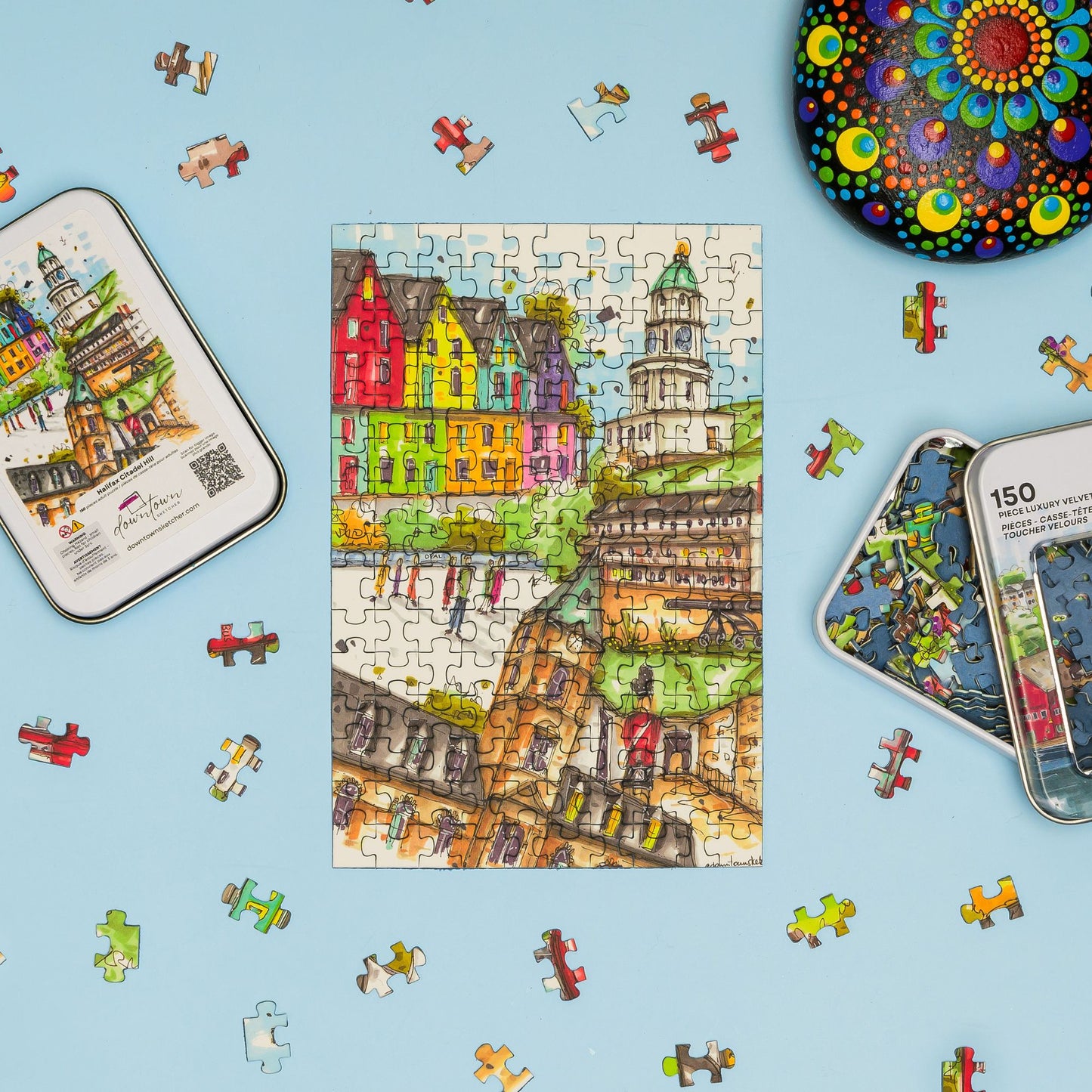 DTSP002 Citadel Hill, Halifax - Mini Luxury Puzzle - Downtown Sketcher