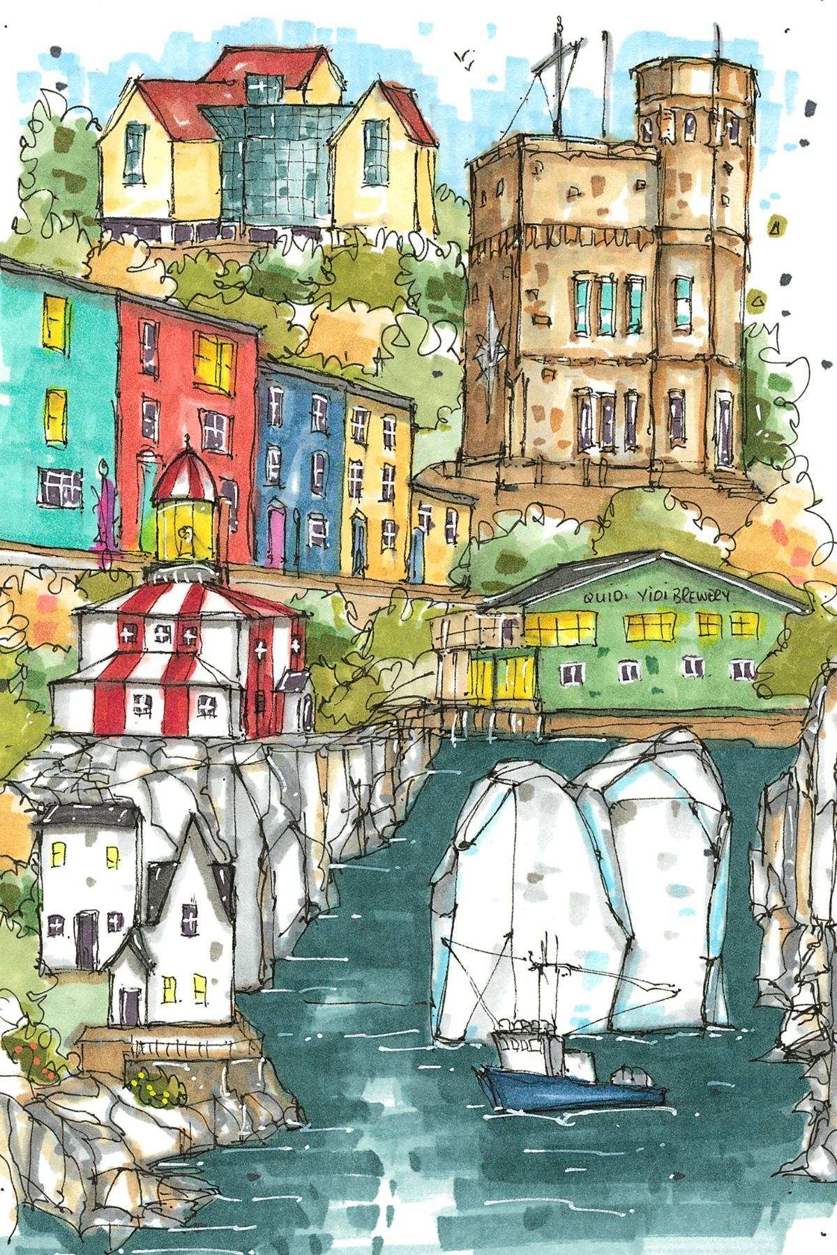 DTSP007 Newfoundland & Labrador - Mini Luxury Puzzle - Downtown Sketcher