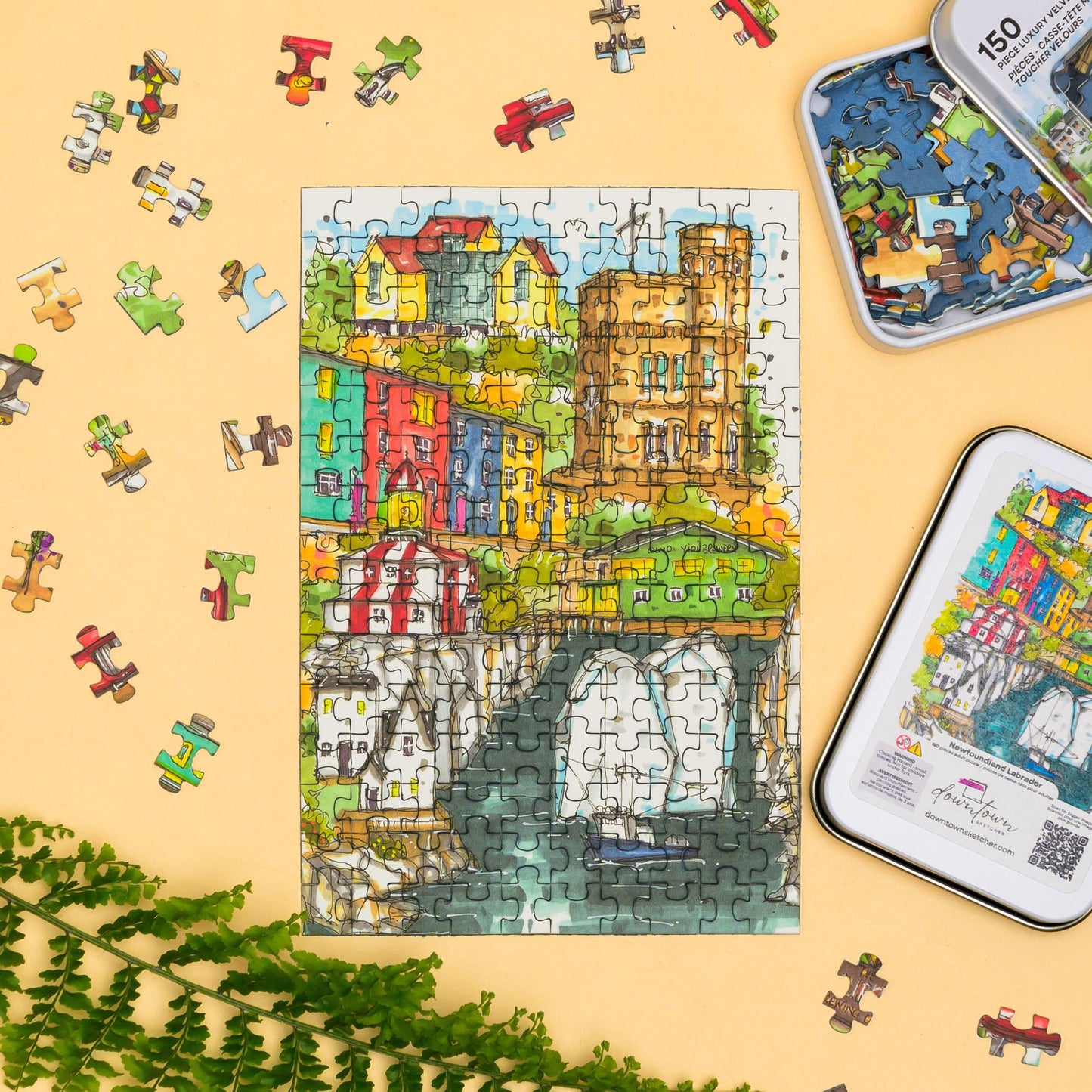 DTSP007 Newfoundland & Labrador - Mini Luxury Puzzle - Downtown Sketcher