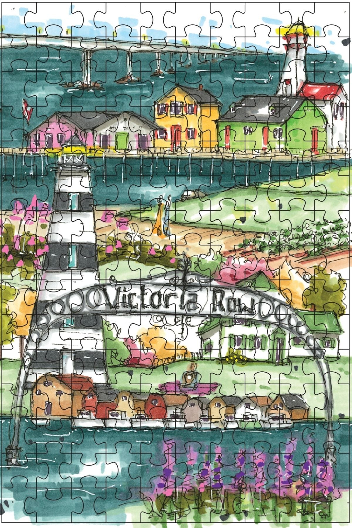 DTSP008 Prince Edward Island - Mini Luxury Puzzle - Downtown Sketcher