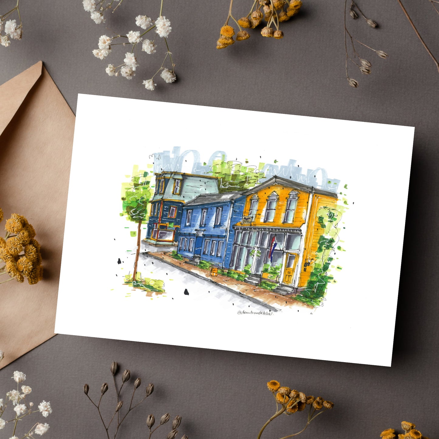 Dots and Loops, Lunenburg Greeting Card