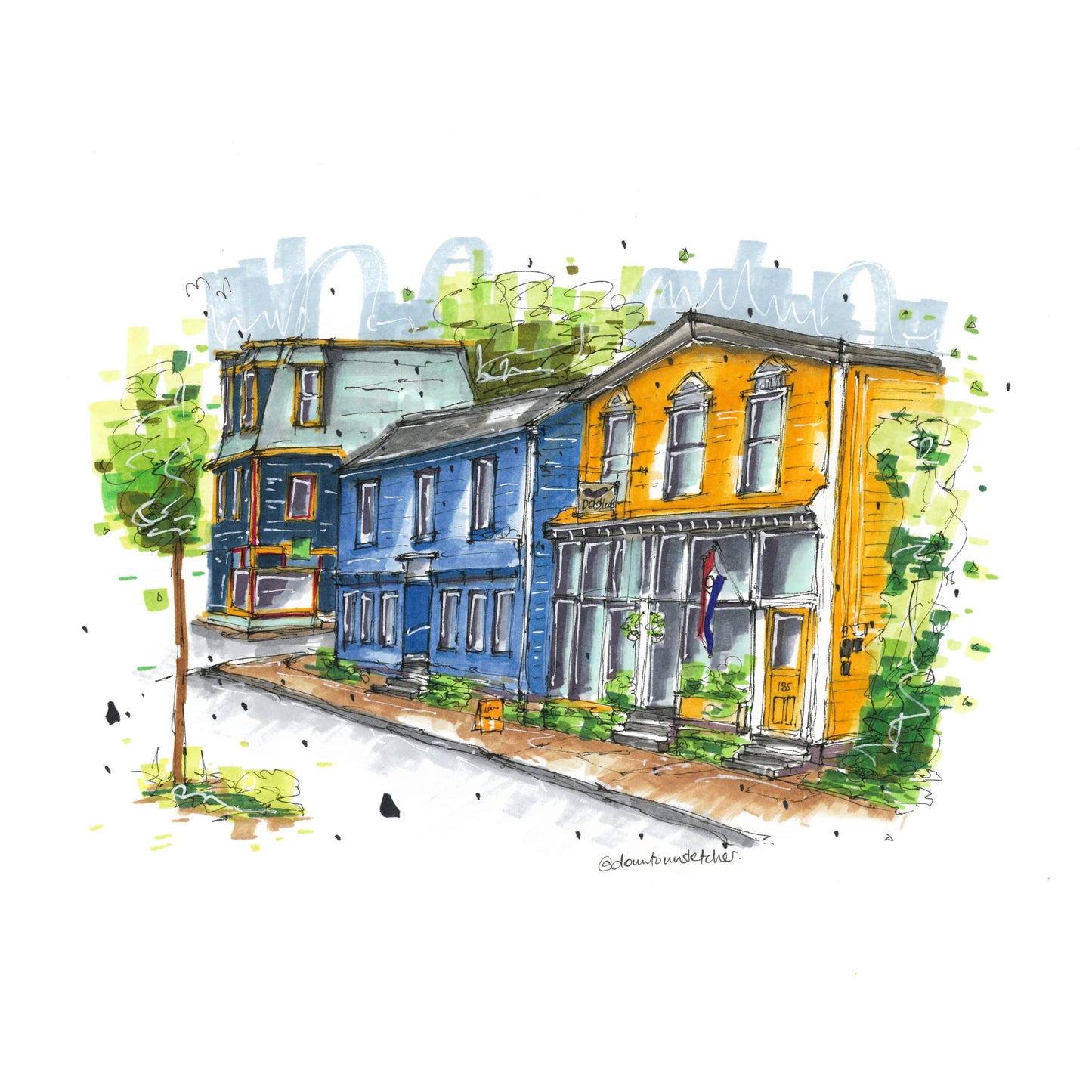 Dots and Loops, Lunenburg Greeting Card