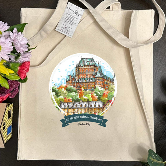Fairmont Le Château Frontenac Quebec City - Tote Bag  - Downtown Sketcher - Tall - Downtown Tote - Downtown Sketcher
