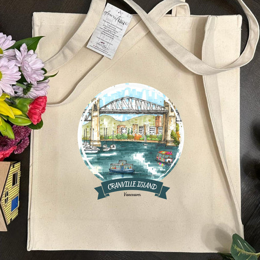 False Creek Ferry & Aquabus, Granville Island - Downtown Tote Tall- Downtown Sketcher