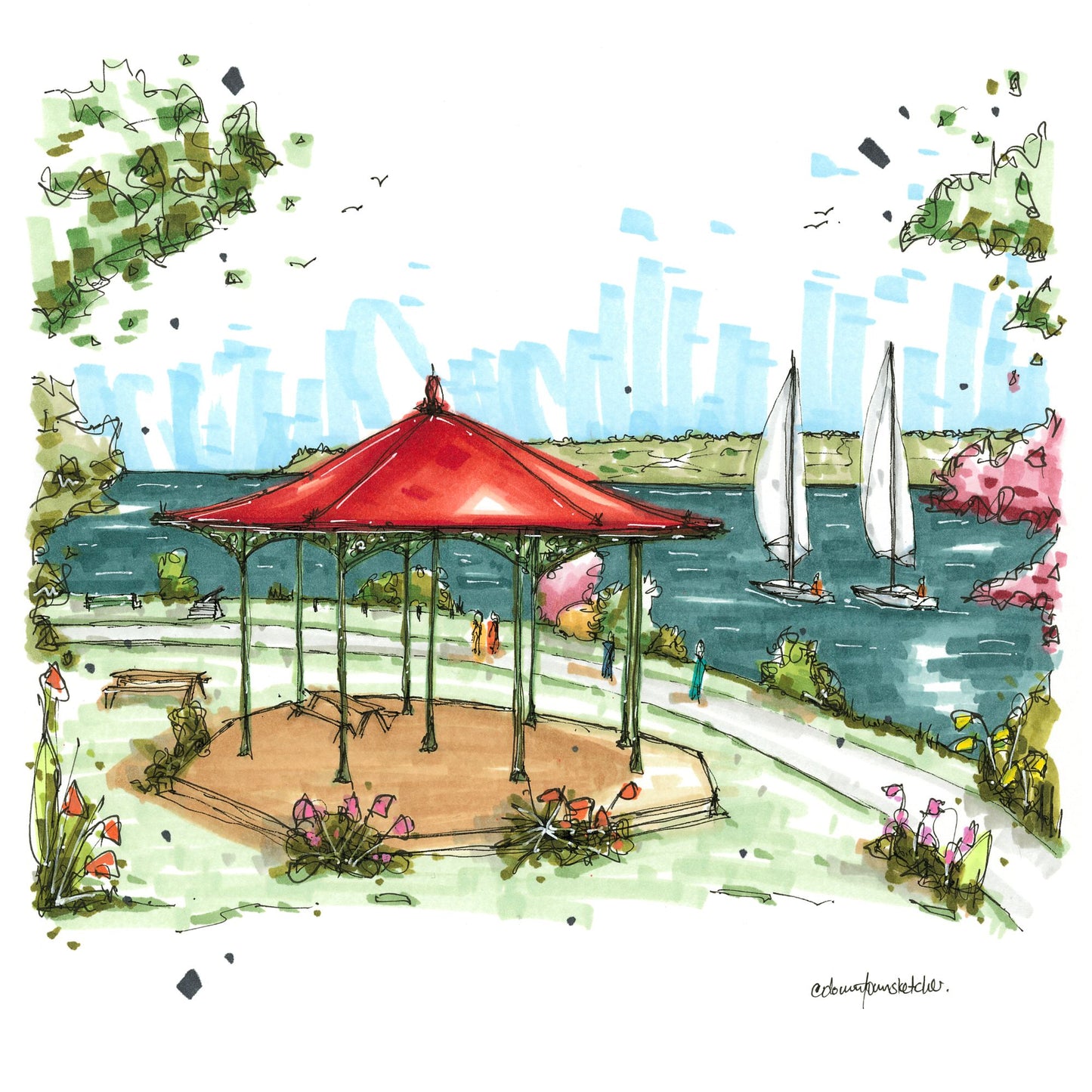 Gazebo, Point Pleasant Park, Halifax, Greeting Card