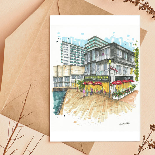 Halifax Boardwalk with The Bicycle Thief & Water Polo - Downtown Sketcher
